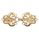 Vestsluiting - Vestclip XL klassiek goud met haak en oog 11x5 cm Vestsluiting VESTCLIPS - KLASIEK - XL - GOUD